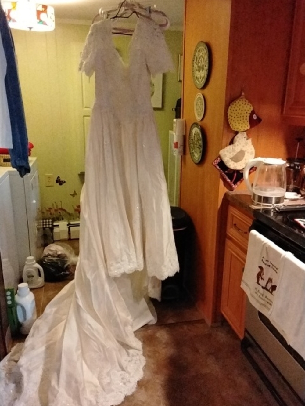 Beautiful Raw Silk Sz 8-10 Wedding Gown